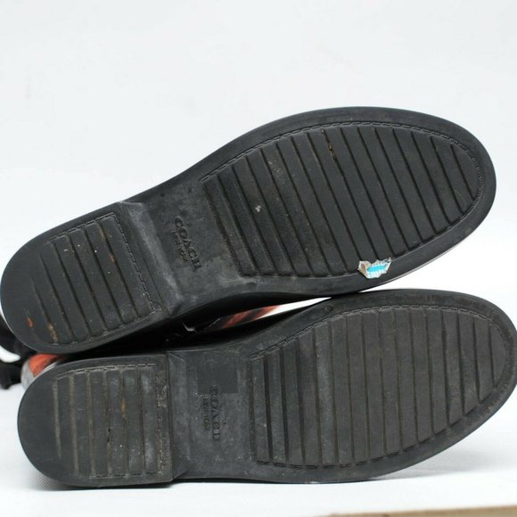 Coach Tristee Rain Boots Red Black Buffalo Plaid Tartan Womens 6B Lace Up Rubber - Picture 9 of 9